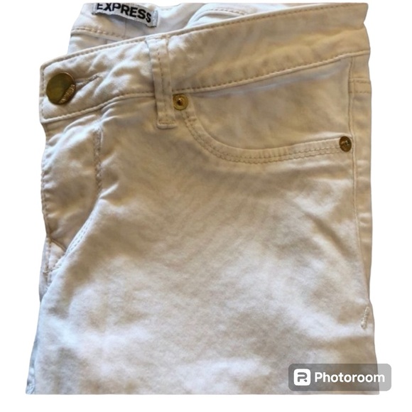 ⚡️ Express White Pink Zebra Print Skinny Jeans ~ Size 4 ⚡️ - Picture 3 of 6